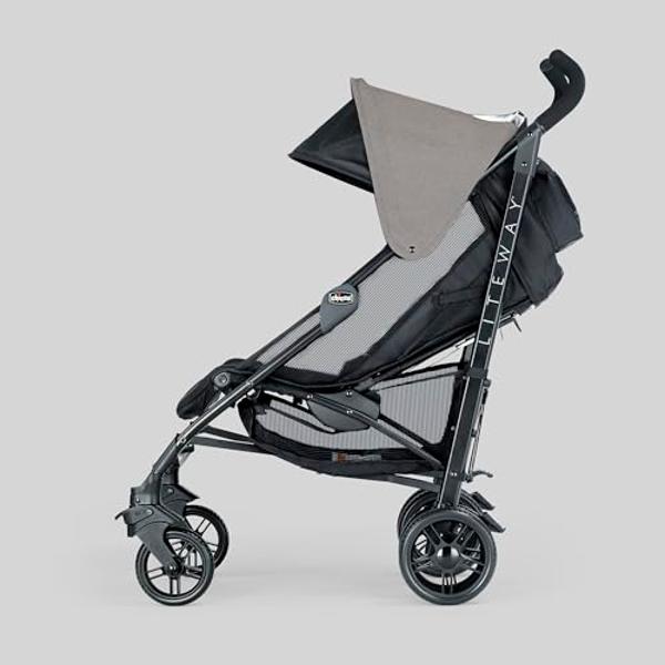 Chicco Liteway® Stroller, Compact Fold Lightweight Aluminum Frame Umbrella Baby Stroller, for Use with Babies and Toddlers up to 40 lbs. | Dune/Brown