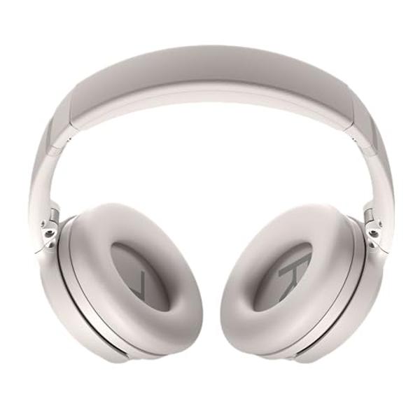 Bose QuietComfort Wireless Noise Cancelling Headphones, Bluetooth Over Ear Headphones with Up to 24 Hours of Battery Life, White Smoke (Renewed)