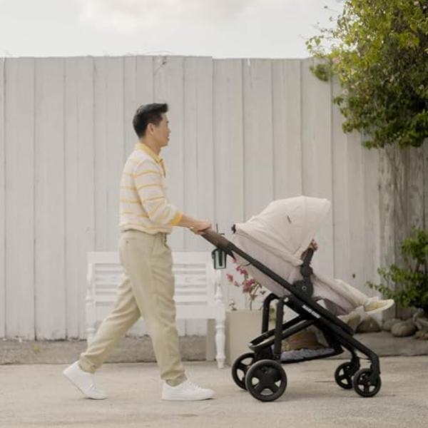 Maxi-Cosi Tayla Max Baby Strollers, Modular with Adjustable Seat, Converts to Lie-Flat Carriage, Parent and World Facing View, Lightweight, Onyx Wonder