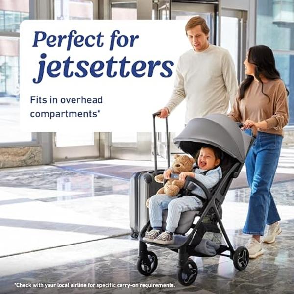 Graco Ready2Jet Travel System – Overhead Friendly Compact Travel Stroller with Automatic Fold and SnugRide Infant Car Seat