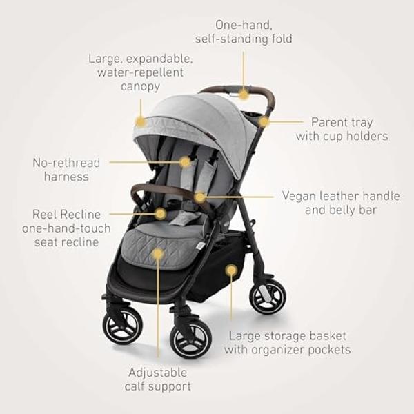 Graco Premier Merge Travel System, Stroller Car Seat Combo, Includes SnugRide SnugFit 35 LX ICS, Midtown