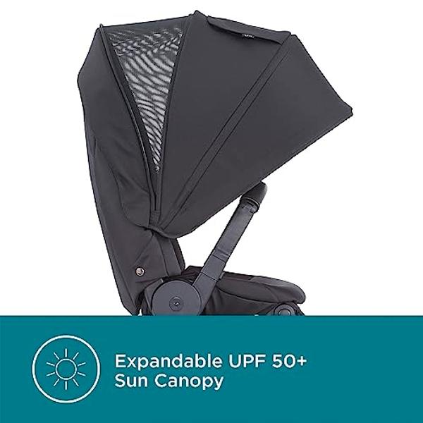 Contours Element Side-by-Side Convertible Toddler and Baby Stroller Single-to-Double, Reversible Seating Options, Infant Seat Compatible, Spacious Storage, UPF 50 Sun Canopy - Stea