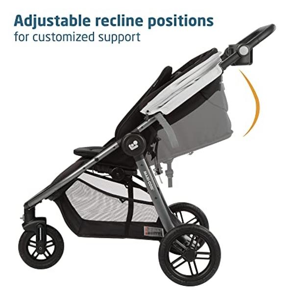 Maxi-Cosi Gia XP Luxe Travel System Stroller and Car Seat - 3-Wheel Maneuverability, All-Terrain Tires, Midnight Moon