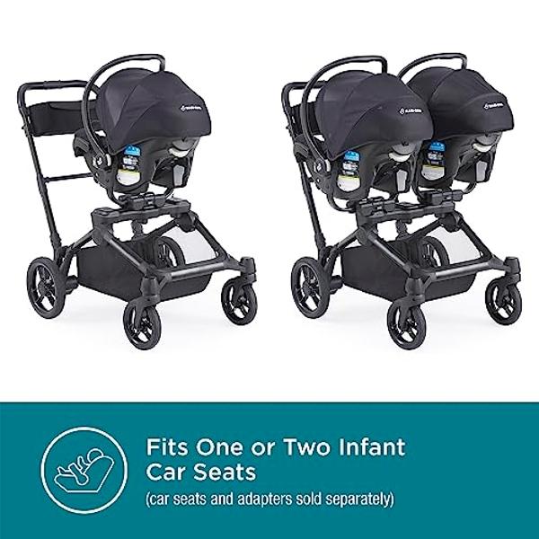 Contours Element Side-by-Side Convertible Toddler and Baby Stroller Single-to-Double, Reversible Seating Options, Infant Seat Compatible, Spacious Storage, UPF 50 Sun Canopy - Stea