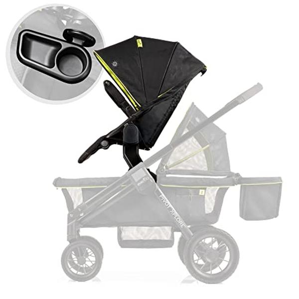 Evenflo Pivot Xpand Modular Travel System with LiteMax Infant Car Seat with Anti-Rebound Bar (Ayrshire Black)