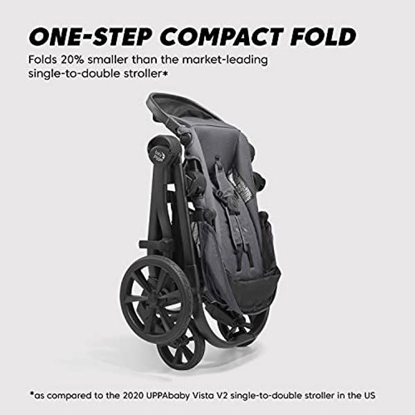 Baby Jogger City Select 2 Single-to-Double Modular Stroller, Eco Collection, Harbor & Tencel Grey