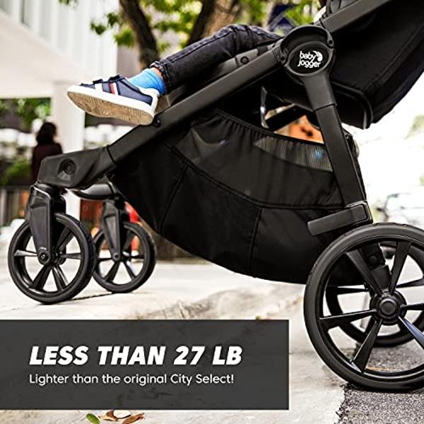 Baby Jogger City Select 2 Single-to-Double Modular Stroller, Eco Collection, Harbor & Tencel Grey