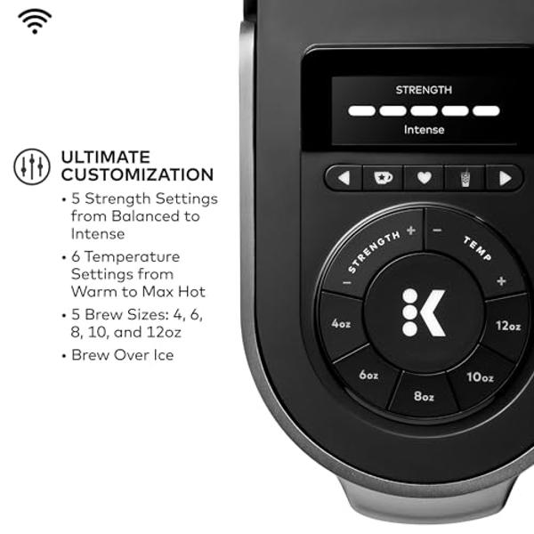 Keurig K-Supreme Plus SMART Coffee Maker, Single Serve K-Cup Pod Coffee Brewer, BREWID and MultiStream Technology, 78 Oz, Black