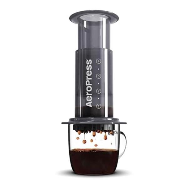 AeroPress Original Coffee Press – 3 In 1 Brew Method Combines French Press, Espresso, Full Bodied Coffee Without Grit or Bitterness, Small Portable Coffee Maker for Camping & Trave