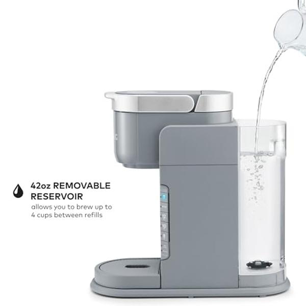 Taylor Swoden 12-Cup Programmable Coffee Maker, Regular & Strong Brew Drip Coffee Machine for Home and Office, Glass Carafe, Pause & Serve, Auto Shut Off, Black & Stainless Steel