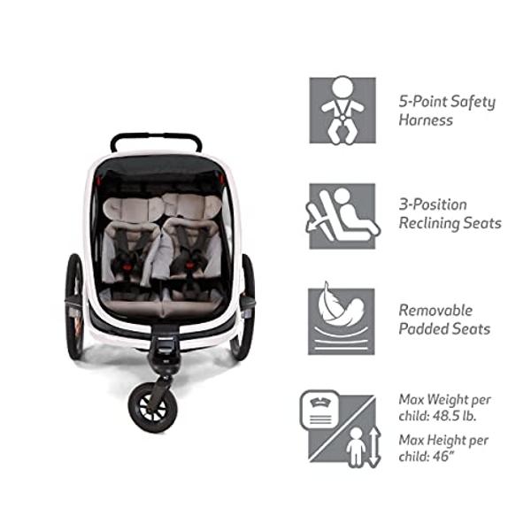 Baby Jogger City Select LUX | 20 Ways to Ride, Single to Double Stroller | Quick Fold, Taupe