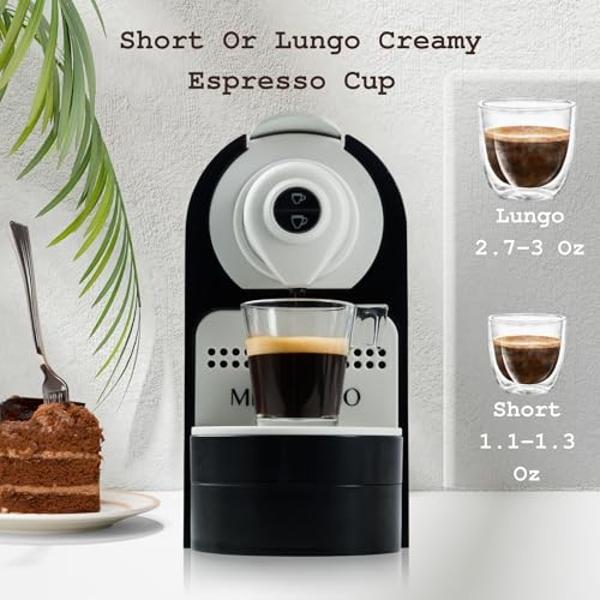 Mixpresso Black Espresso Machine for Nespresso Compatible Capsule, Single Serve Coffee Maker Programmable for Espresso Pods, Premium Italian 19 Bar High Pressure Pump 27oz 1400w Bl