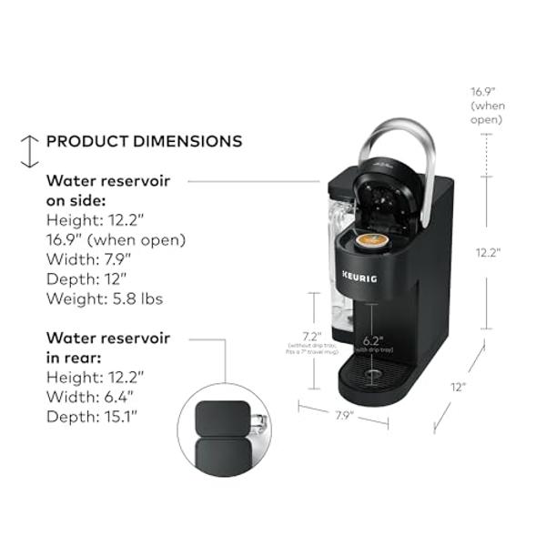 Keurig K-Supreme SMART Coffee Maker, MultiStream Technology, Brews 6-12oz Cup Sizes, Black