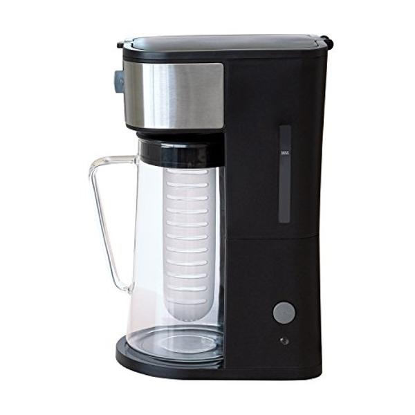 West Bend IT500 Iced Tea Maker or Iced Coffee Maker Includes an Infusion Tube to Customize the Flavor, Features Auto Shut-Off, 2.75-Quart, Black