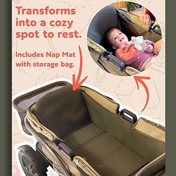 Gladly Family Anthem 4 Quad All-Terrain Wagon Stroller Adventure Bundle, Forest