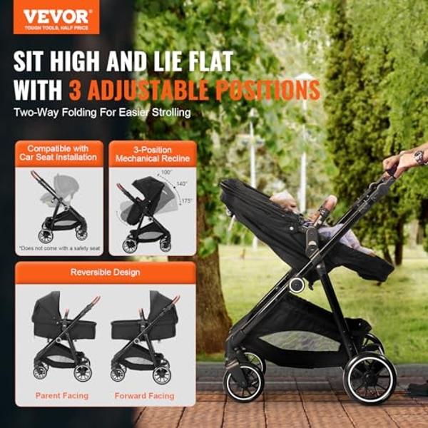 Thule Urban Glide 4-Wheel Single Child All-Terrain Stroller, Full-Suspension System, Air-Filled Tires, Upright seat with Adjustable Recline and Built-in Leg Rest, Baby Stroller