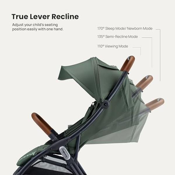 Thule Urban Glide 4-Wheel Single Child All-Terrain Stroller, Full-Suspension System, Air-Filled Tires, Upright seat with Adjustable Recline and Built-in Leg Rest, Baby Stroller