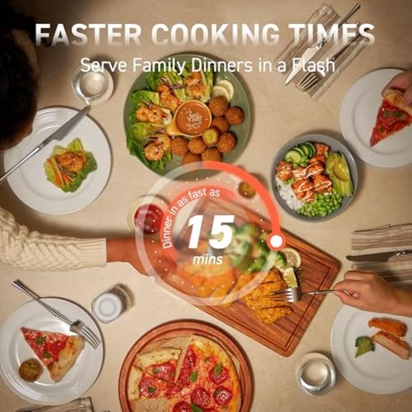 COSORI Air Fryer 9-in-1, Compact & Large 6-Qt, Fast Turbo Modes, 90–450°F Precise Heat for Even Results, Up to 95% Less Oil*, Roast, Bake, Dry, Reheat, Frozen, Broil, Proof, 120V, 