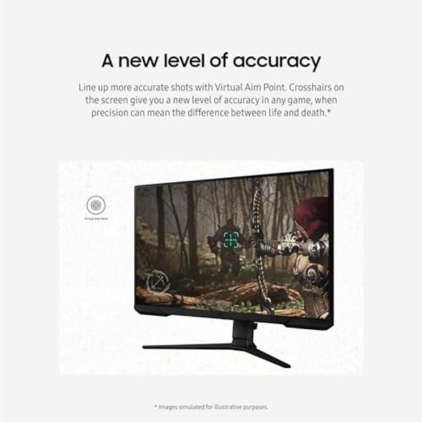 SAMSUNG 24-Inch Odyssey G3 (G30D) Series FHD Gaming Monitor, 1ms, 180Hz, AMD FreeSync, Adjustable Stand, Black Equalizer, Virtual Aim Point, Eye Saver Mode, Flicker-Free, LS24DG302