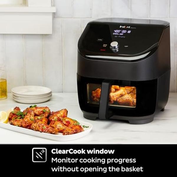 Instant Pot Vortex Plus 6QT ClearCook Air Fryer, Clear Windows, Custom Program Options, 6-in-1 Functions, Crisps, Broils, Roasts, Dehydrates, Bakes, Reheats, from the Makers of Ins