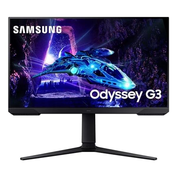 SAMSUNG 24-Inch Odyssey G3 (G30D) Series FHD Gaming Monitor, 1ms, 180Hz, AMD FreeSync, Adjustable Stand, Black Equalizer, Virtual Aim Point, Eye Saver Mode, Flicker-Free, LS24DG302