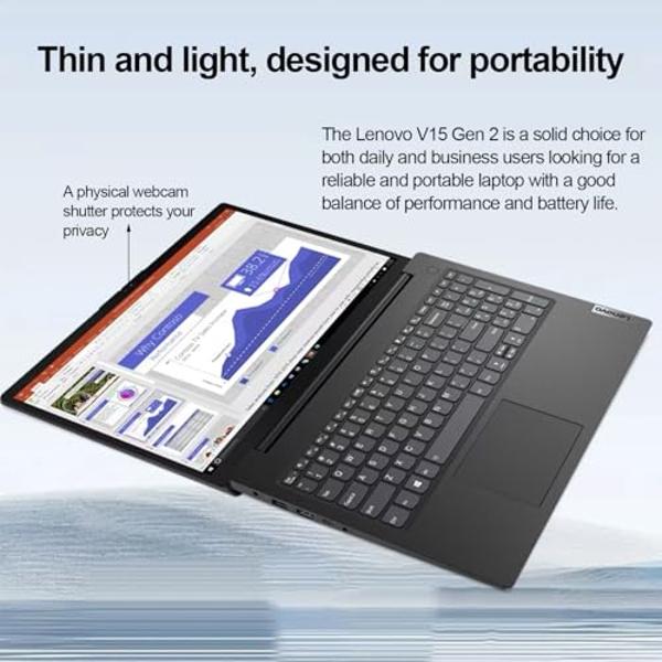 Lenovo V15 Lightweight Laptop, 15.6” 1080p Anti-Glare Display, Business and Everyday Use, 16GB RAM, 1TB SSD, Intel Processor, Windows 11 Pro, HDMI, Wi-Fi, Webcam with Privacy Shutt