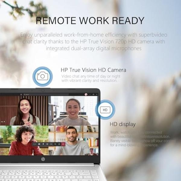 HP Stream 14 Inch Laptop for Student，Intel Celeron N4120,8GB RAM,64GB eMMC,Microsoft 365 with 1TB Cloud Storage,720p Webcam,Windows 11 S,Long Battery Life,with 5ave Accessories,Whi