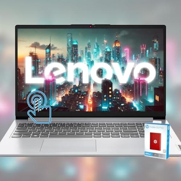 Lenovo Idea 15 Premium Series Touchscreen Laptop • Intel Core i3 6-Core Processor • 40GB RAM & 1TB Storage (512GB PCIe SSD + 512GBHP P500 512GB External SSD) • 15.6" FHD Touchscree