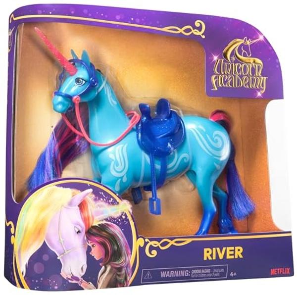 Unicorn Academy, River with 2 Riding Accessories, 11”, Compatible with Isabel, Dolls & Unicorn Toys for Girls Ages 4 and up