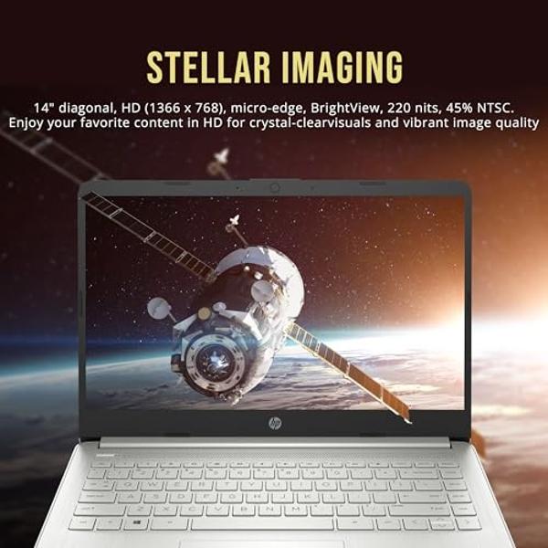 HP Stream 14" HD BrightView Laptop, Intel Celeron N4120, 16GB RAM, 416GB Storage (128GB eMMC + 288GB Docking Station Set), Intel UHD Graphics, 720p Camera, Wi-Fi, 1 Year Office 365