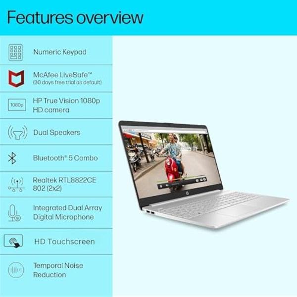 Hp Pavilion 15.6" Touchscreen Laptop with 1-Month Microsoft Office, Intel 6-Core i3 Processor, 32GB RAM, 1.1TB Storage(1TB SSD and P-100 128GB External Drive), HDMI, Windows 11 Hom