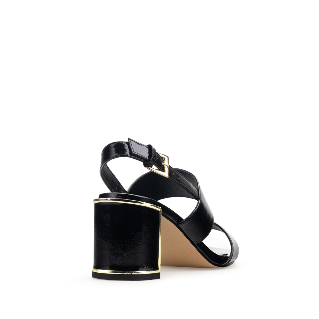 Zapatillas De Tacón Davenia De Piel Sandalia Para Dama Mod. Imelda