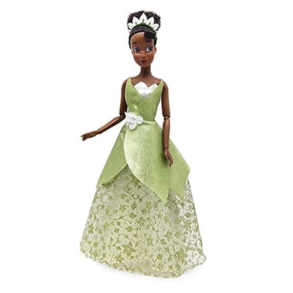 Disney Store Official Disney Princess Classic Doll (Tiana from The Princess and the Frog), 11 Inches, includes Brush with Molded Details, Posable Toy in Classic Outfit - Disney Pri