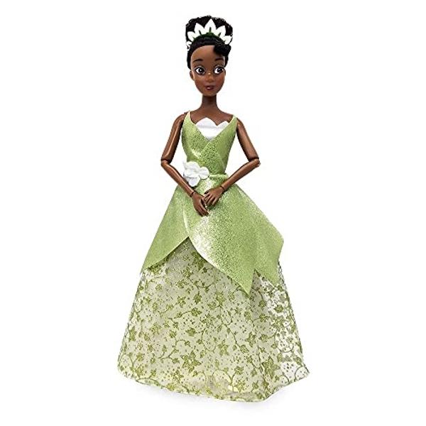 Disney Store Official Disney Princess Classic Doll (Tiana from The Princess and the Frog), 11 Inches, includes Brush with Molded Details, Posable Toy in Classic Outfit - Disney Pri