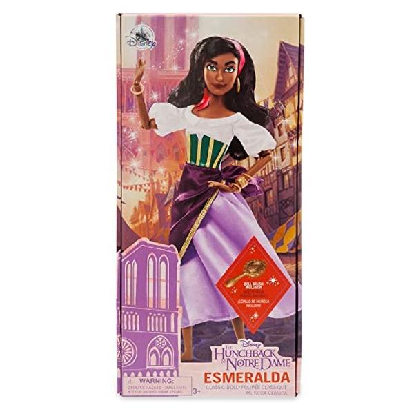 Disney Store Official Princess Classic Doll (Esmeralda), 11 Inches, Includes Brush with Molded Details, Fully Posable Toy in Classic Outfit Princess Toys for Girls