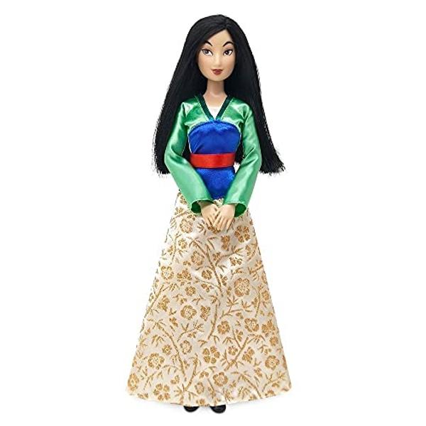 Disney Store Official Disney Princess Classic Doll (Mulan), 11 Inches, Includes Brush with Molded Details, Fully Posable Toy in Classic Outfit - Disney Princess Toys for Girls