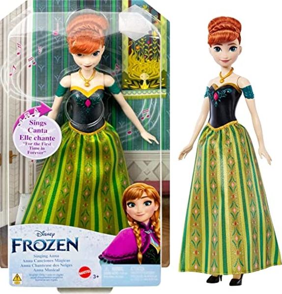 Mattel Disney Frozen Toys, Singing Anna Doll with Signature Clothing, Sings “For the First Time in Forever” from the Movie Frozen