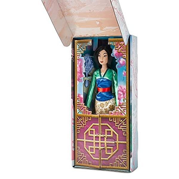 Disney Store Official Disney Princess Classic Doll (Mulan), 11 Inches, Includes Brush with Molded Details, Fully Posable Toy in Classic Outfit - Disney Princess Toys for Girls