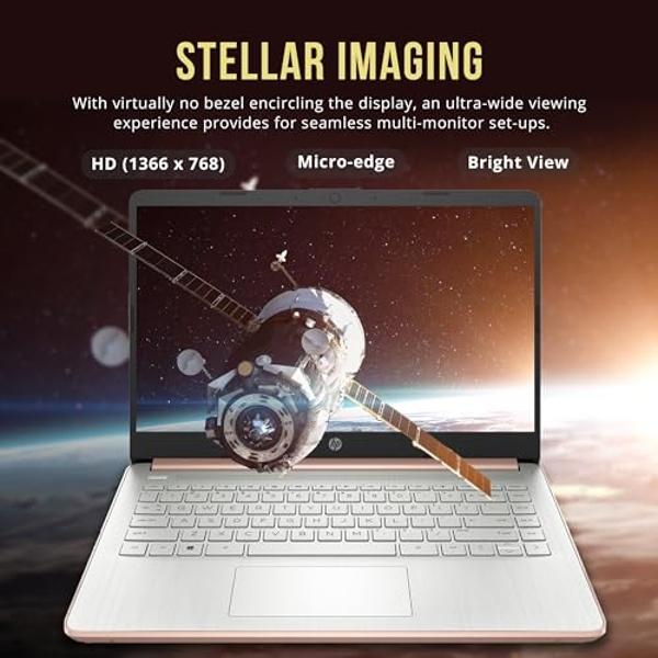 HP Stream 14" HD BrightView Laptop, Intel Celeron N4120, 16GB RAM, 416GB Storage (128GB eMMC + 288GB Docking Station Set), Intel UHD Graphics, 720p Camera, Wi-Fi, 1 Year Office 365