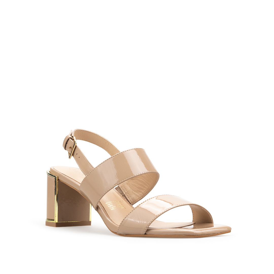 Zapatillas De Tacón Davenia De Piel Sandalia Para Dama Mod. Imelda