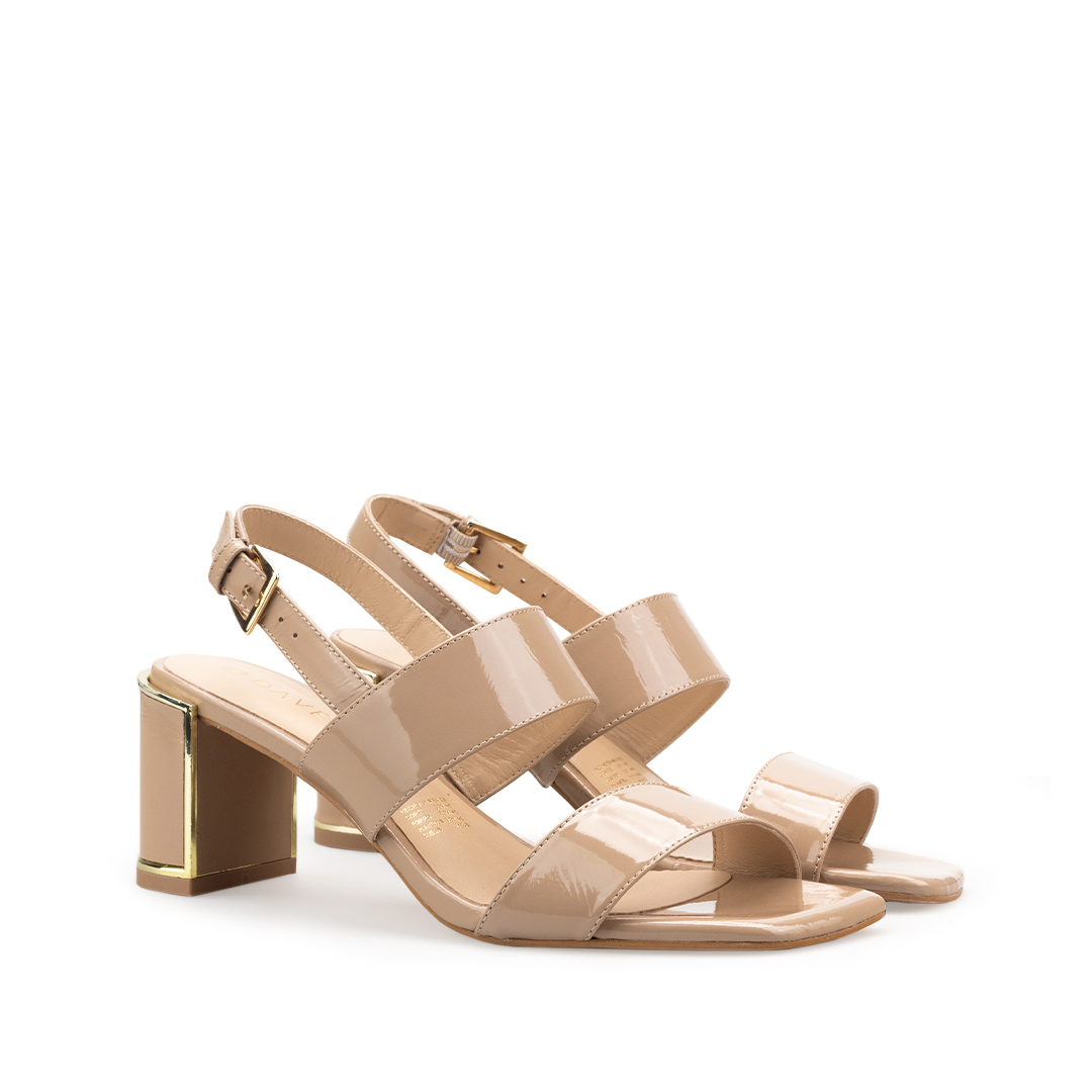 Zapatillas De Tacón Davenia De Piel Sandalia Para Dama Mod. Imelda