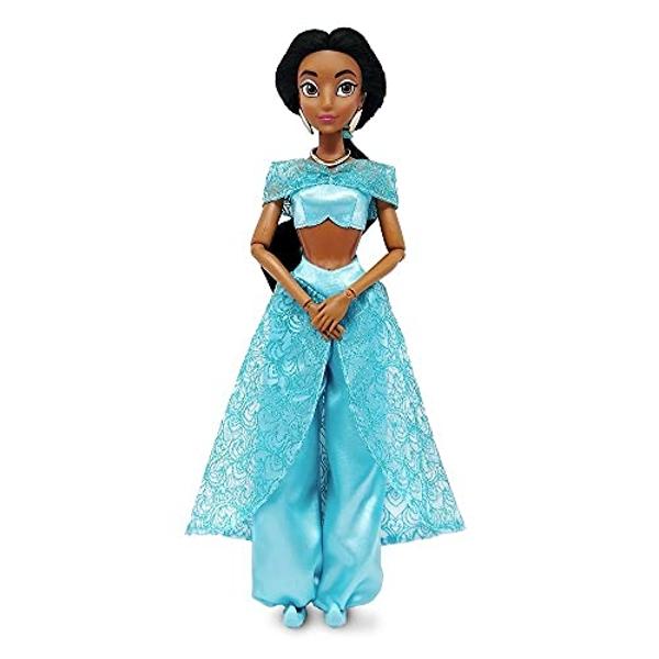Disney Store Official Disney Princess Classic Doll (Jasmine from Aladdin), 11 Inches, Includes Brush with Molded Details, Fully Posable Toy in Classic Outfit - Disney Princess Toys