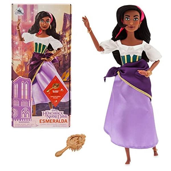 Disney Store Official Princess Classic Doll (Esmeralda), 11 Inches, Includes Brush with Molded Details, Fully Posable Toy in Classic Outfit Princess Toys for Girls