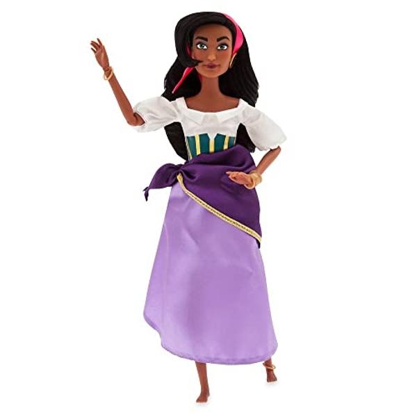 Disney Store Official Princess Classic Doll (Esmeralda), 11 Inches, Includes Brush with Molded Details, Fully Posable Toy in Classic Outfit Princess Toys for Girls