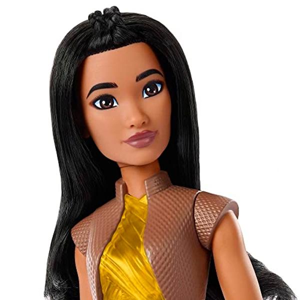 Mattel Disney Princess Toys, Raya Fashion Doll, Sparkling Look with Black Hair, Brown Eyes & Accessories, Inspired by the Movie