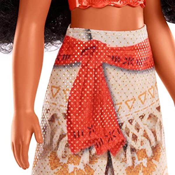 Mattel Disney Princess Toys, Moana Fashion Doll, Sparkling Look with Hair Accessory, Inspired by the Movie