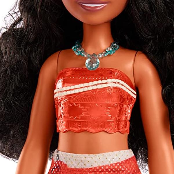Mattel Disney Princess Toys, Moana Fashion Doll, Sparkling Look with Hair Accessory, Inspired by the Movie