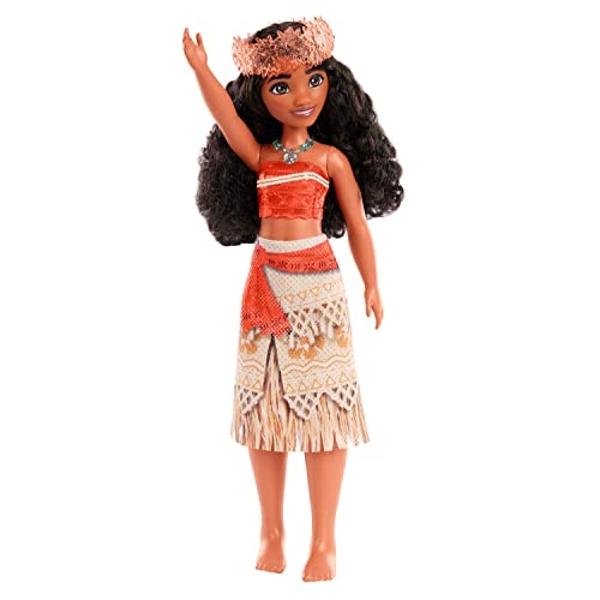 Mattel Disney Princess Toys, Moana Fashion Doll, Sparkling Look with Hair Accessory, Inspired by the Movie
