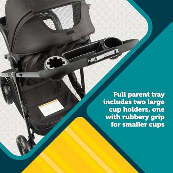 Safety 1st Grow and Go Flex 8-in-1 Car Seat Stroller Combo, Baby Stroller Travel Systems for Infants 4-30 lbs, Stroller and Carseat Combo Set, Foundry