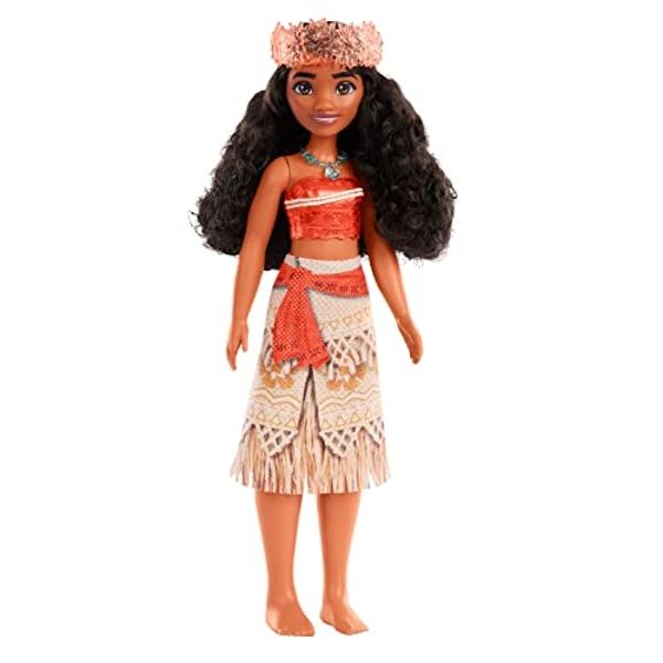 Mattel Disney Princess Toys, Moana Fashion Doll, Sparkling Look with Hair Accessory, Inspired by the Movie